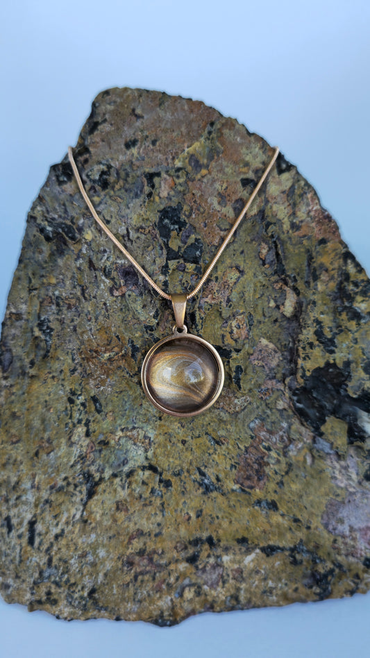 Stainless Steel Rose Gold Pendant Necklace