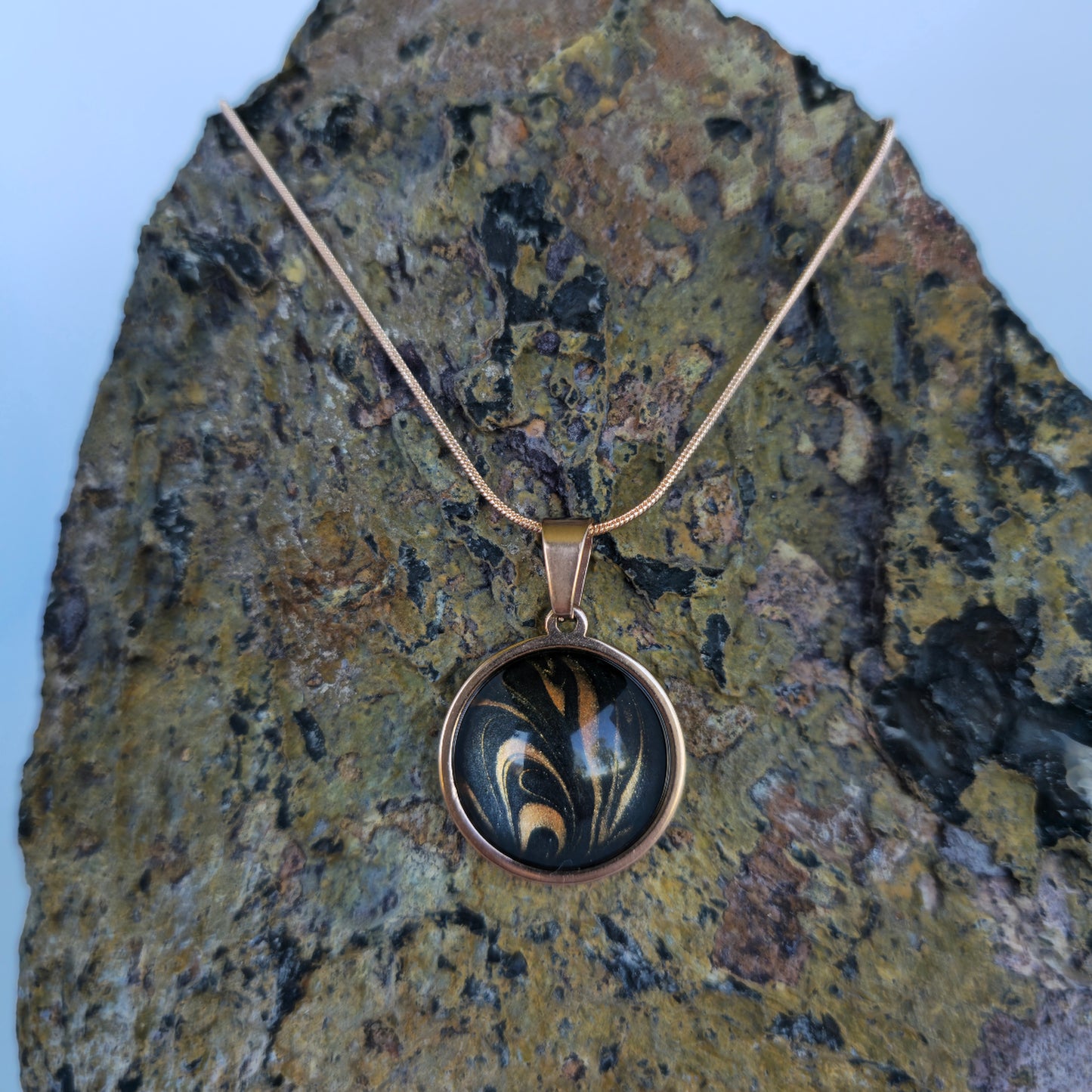 Stainless Steel Rose Gold Pendant Necklace