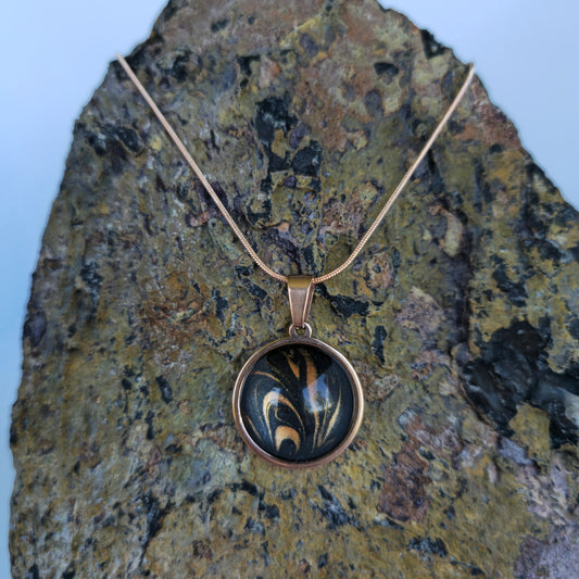 Stainless Steel Rose Gold Pendant Necklace