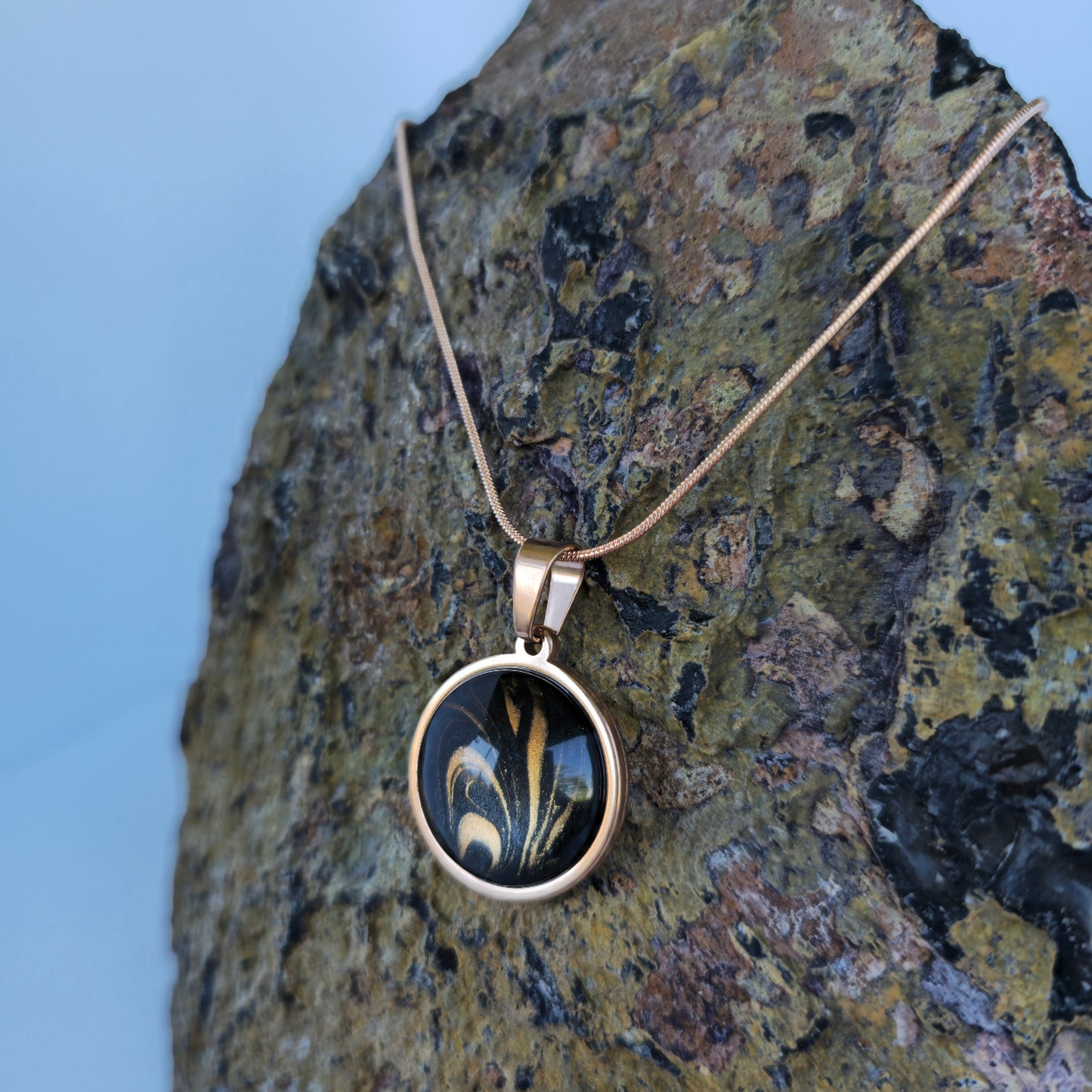 Stainless Steel Rose Gold Pendant Necklace