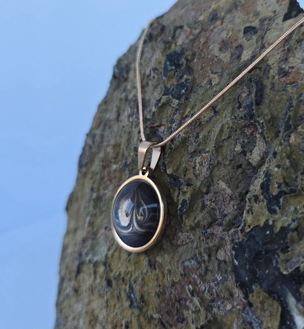 Stainless Steel Rose Gold Pendant Necklace