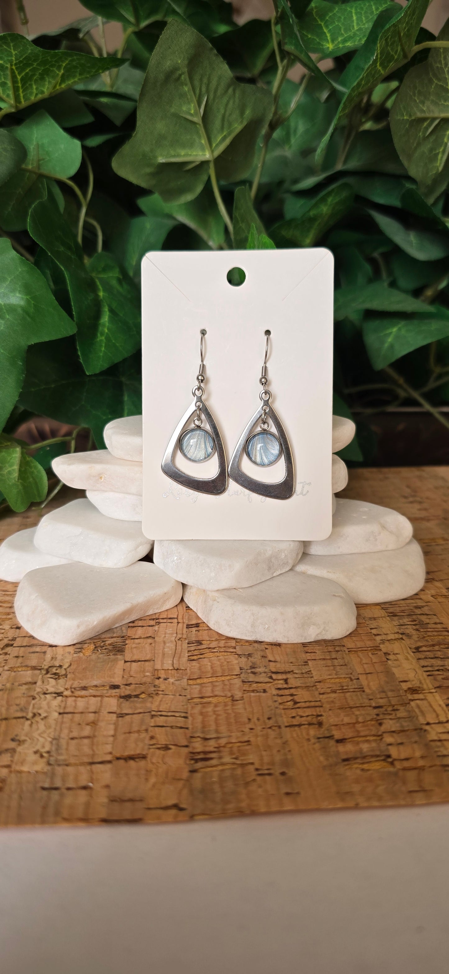 Pendant Dangle Earrings / Stainless Steel