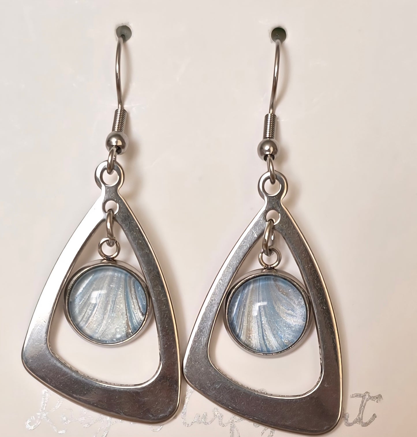 Pendant Dangle Earrings / Stainless Steel